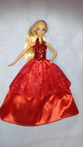 Barbie puppen kleid - puppen, rot
